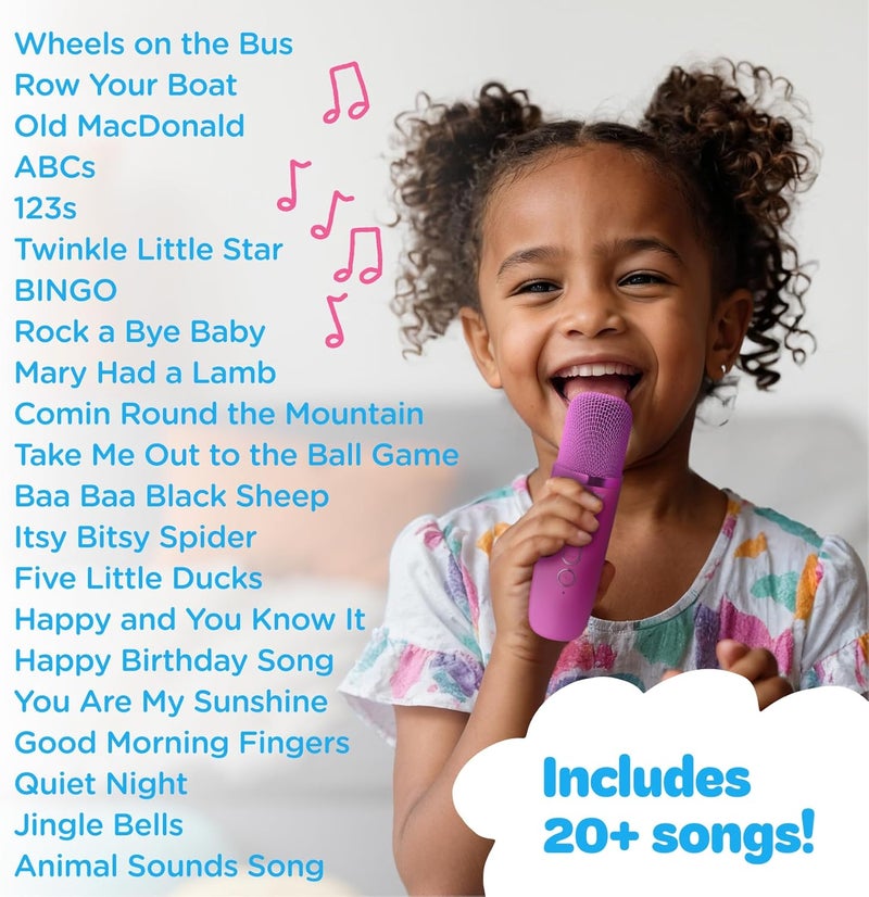 Move2Play , Mini Karaoke Machine for Kids | Built-in 20+ Songs | Bluetooth Speaker with Microphones | Voice Effects | Toddler Music Toy | Christmas Stocking Stuffer | Girls & Boys Age 2, 3, 4, 5, 6+ - Image 3